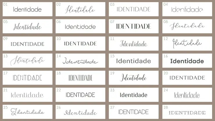 Painel de escolha de fontes - Camaffeu